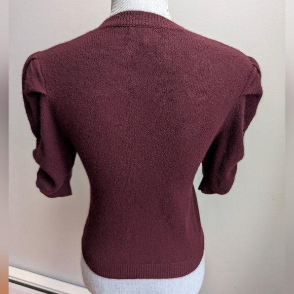 Frame Ruched Puff Sleeve Cashmere Sweater - Picture 6 of 13